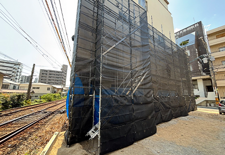 広島市塗装の足場工事